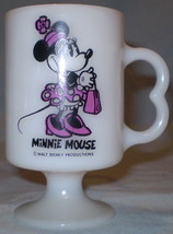 Disney Milk Glass Mug Minnie Mouse - $6.50