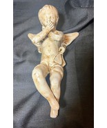 Old Vintage Clay Art Pottery Winged Cherub Angel Sculpture Statue Figurine Putto - $3,706.33 MXN