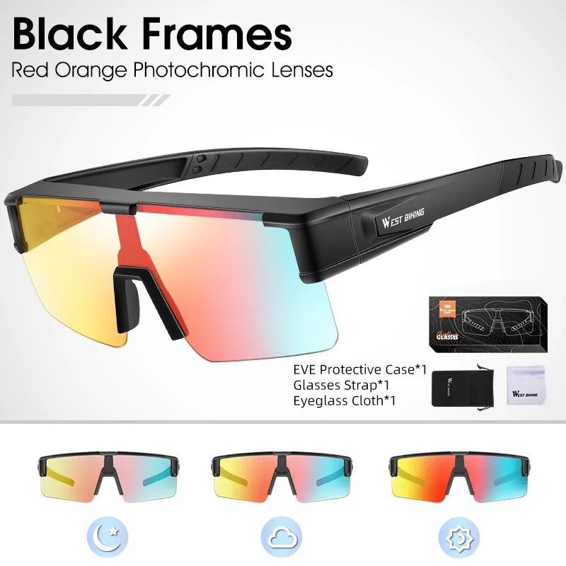 WEST BI Photochromic Cycling Gles Polarized gles Fit Over Myopia Gles Men Women  - £127.23 GBP