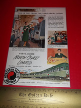Railroad Train Northern Pacific Railway Stewardess Nurse Ad Art Home Treasure - £7.58 GBP
