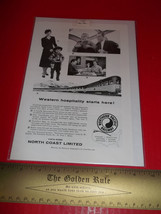 Home Treasure Railroad Train Northern Pacific Railway Ad 1955 Cowboy Child Art - £7.57 GBP