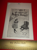 Home Treasure Ad Pears Soap Care Advertising Collectible 1899 Black Amer... - $9.49