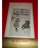 Home Treasure Ad Pears Soap Care Advertising Collectible 1899 Black Amer... - $9.49