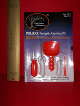 Craft Holiday Tool Set Deluxe Halloween Pumpkin Carving Accessory Templates Kit - £7.50 GBP