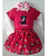 Toddler Valentine (or not) T-Shirt, Skirt, Pants &amp; Barrette - Kitty Size... - $35.49 CAD
