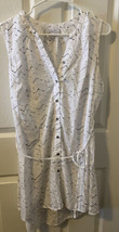 Liz Lange Maternity White &amp; Black Sleeveless Blouse XL - $9.90