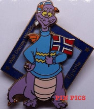 Disney Figment visits the Norwegian Pavilion in Epcot Figment Norway Flag pin - £12.66 GBP