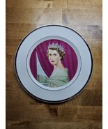 Walker 1953 Queen Elizabeth II Commemorative Coronation 10&quot; Plate Hughes - $33.87 CAD