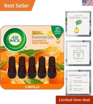 5 Refills of Mandarin &amp; Sweet Orange Essential Oils for Lasting Home Fra... - $27.99