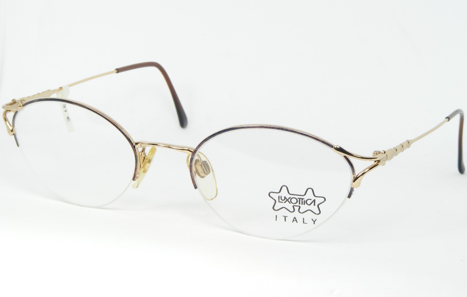 Luxottica LU 2220 G728 Gold/Lila / Violett Brille 52-20-135mm Italien - $71.25