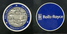 CHALLENGE COIN ROLLS-ROYCE RELIABILITY INTEGRITY INNOVATION - $24.95