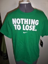 Boy's Youth Kids Nike Nothing To Lose Tee T Shirt Green W/ White New  - £13.58 GBP