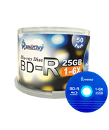 50 Pack Smartbuy 6X BD-R 25GB Blue Blu-ray Single Layer Logo Blank Recor... - £15.40 GBP