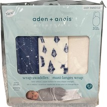 Aden + Anais Essentials 100% Velboa Wrap Swaddles 3-Pack For Newborns 0-... - £14.98 GBP