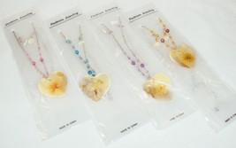 Fashion Jewelry Necklace &amp; Earrings ~ Faux Mother of Pearl Heart Pendant... - $8.00
