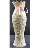 Lenox Breast Cancer Pink &amp; Ivory White Vase Gold Accents 8&quot; Collectible ... - £15.45 GBP