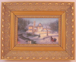 Thomas Kinkade Chiaroscuro Moonlit Sleigh Ride Framed Print 1992 - £27.96 GBP