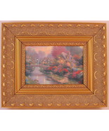 Thomas Kinkade Lamplight Bridge Framed Print Canvas Board - £27.51 GBP