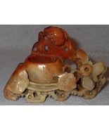 Old Vintage Carved Soap Stone Small Planter Vase - $514.37 MXN