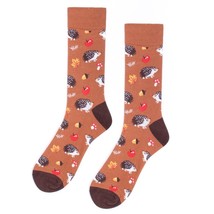 Men&#39;s Autumn Porcupine Socks Thanksgiving Socks Gift for Man Fall Novelt... - £11.03 GBP