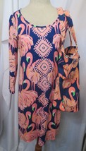 Lilly Pulitzer Beacon Dress Gimme Some Leg Women&#39;s Flamingos w/ Beach Tote - £71.94 GBP