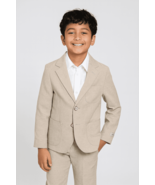 Boys Khaki Linen Suit for Ring Bearers, Beach Weddings - $1,824.22 MXN+