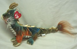 Ty Beanie Babies Zodiac Colorful Dragon 12&quot; Stuffed Animal Toy 2000 New - £11.46 GBP