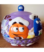 M&amp;M Cookie Jar Baker Candy Kitchen Assembly Line Cook Galerie Purple FLA... - $22.49