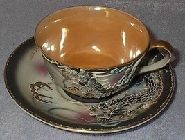 Made in Japan Vintage Dragon Ware Lustre Cup and Saucer - £15.76 GBP