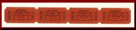 4 Strand Theatre Tickets, Hot Springs, Arkansas/AR, Art Deco Style, 1950&#39;s? - $5.00