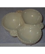 Old Vintage Milk Glass Hobnail Three Section Relish Dish - $17.76 CAD