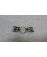 Native American Sterling Silver Turquoise Coral Watch Band Tips Navajo 6... - $68.56 CAD