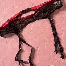 NWT Victoria&#39;s Secret M/L garter belt RED BROWN lace - $29.69