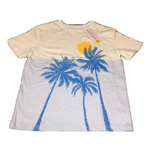 Cat &amp; Jack Light Blue Palm Tree’s &amp; The Sun Theme Size S(6/7) Short Sleeve - £5.37 GBP