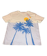Cat &amp; Jack Light Blue Palm Tree’s &amp; The Sun Theme Size S(6/7) Short Sleeve - £5.34 GBP