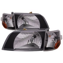 Volvo Vnl Vnm 200 Daycab Truck 1998-2017 Clear Headlights Corner Lights - Black - £153.52 GBP