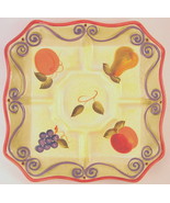 Medici Ceramic Serving Platter Divided Sections Hand Painted Collection - £43.57 GBP