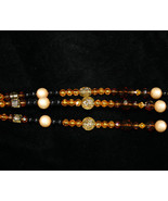 Handcrafted Amber Beaded Plant Basket Pot Hanger #2 for Patio - $24.66 CAD
