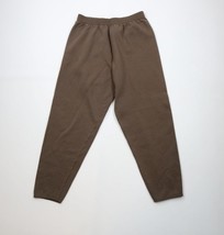 Vintage 90s Streetwear Womens XL Faded Blank Tapered Leg Sweatpants Brow... - $49.45