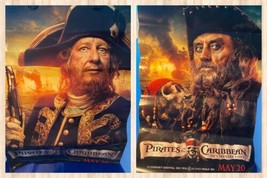 Pirates of the Caribbean On Stranger Tides Movie Poster Barbossa Blackbeard 2011 - £18.16 GBP