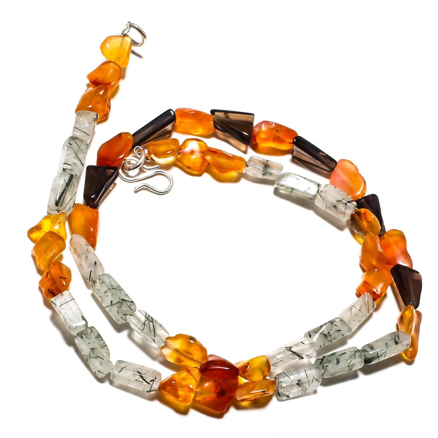 Primary image for Carnelian Natural Gemstone Beads Jewelry Necklace 17" 96 Ct. KB-897