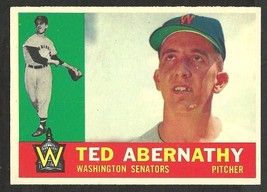  1960 Topps Baseball Card # 334 Washington Senators Ted Abernathy em/nm - £3.54 GBP