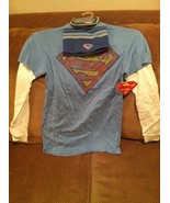 SUPERMAN  MEN&#39;S T-shirt hat Cap SET Bioworld BRAND NEW Size Small - $647.14 MXN