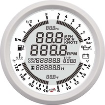 Boat Digital GPS Speedometer Tacho 6in1 MultiFunction Gauge 8-16V 10Bar ... - £109.29 GBP