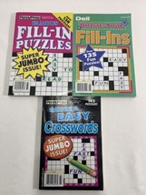 2019 Penny Press Fill Ins - Quick &amp; Easy Crossword Puzzles Dell Fill-ins 3 Bks A - £10.01 GBP