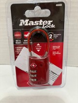 Master Lock 4688D Set Your Own Combination TSA Approved Luggage Lock Red... - $5.45