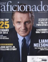 Liam Neeson, John Gotti, Jr @ Cigar Aficionado Feb 2015 Issue - £4.75 GBP