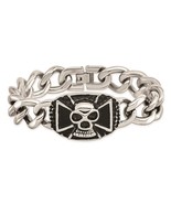 Men&#39;s Stainless Steel Skull Bracelet - $164.76 CAD