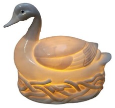 Vintage Andre Richard Lamp Duck Sitting on Nest Fine Porcelain Lamp Japan Rare - $47.52