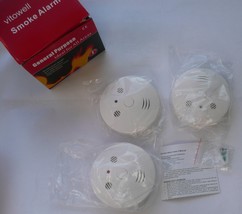 Vitowell 3 Pack Smoke Alarms X001RVBQG9, Photoelectric Chamber, 85db signal - $19.99